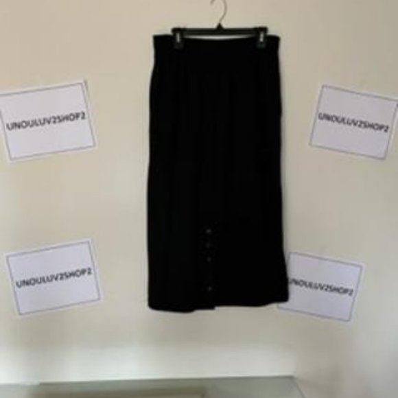 Jacque & KoKo Over The Knee Black Skirt - Picture 2 of 4